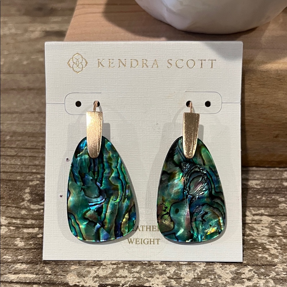 Kendra Scott Aragon Drop Abalone Shell Earrings in Gold